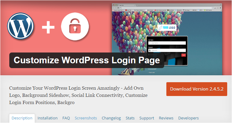 Plugin Customize WordPress Login Page